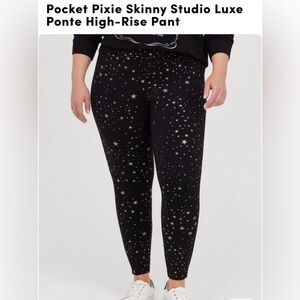 Torrid Foil Star Ponte Pixie Pants